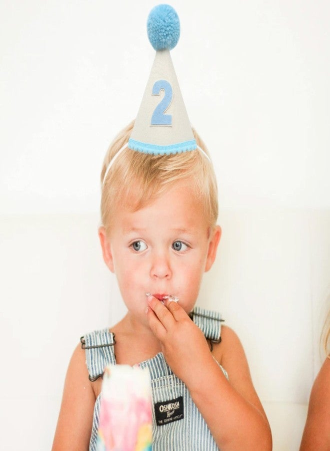 BOOMPA Blue Birthday Hat For Boys - Baby Boy 2nd Birthday Crown，Kids Party Hat，2nd Party Hats For Kids And Adults，Baby Second Hat Party Decorations - Image 5